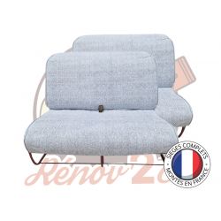 Banquettes complètes 2CV Skai Jean Bleu avec rabat